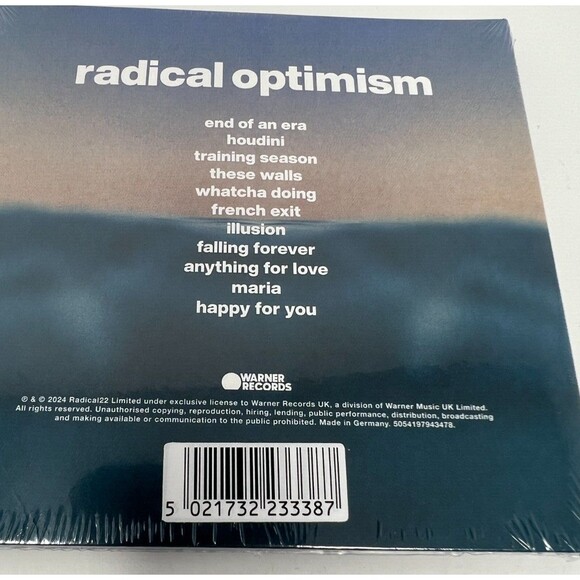 Dua Lipa - Radical Optimism Lenticular CD Signed Insert Autographed In Hand - Picture 10 of 10